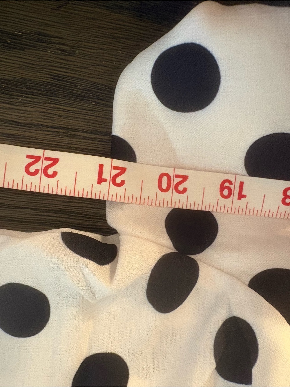 Polka Dot V-Neck Shift Dress in Black and White - Picture 5 of 5